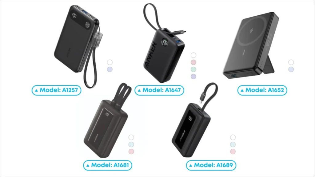 Anker Recalls 5 Power Banks Over Fire-Safety Risk